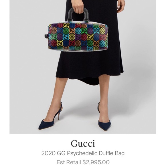 🤩New w/Box Gucci Psychedelic Small Duffle Purse Bag Convertible to Backpack🤩 - Picture 16 of 16